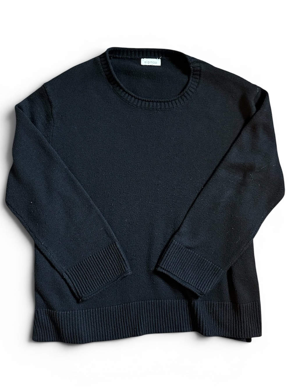 Ella Moss Black Crewneck Sweater